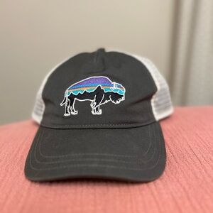 Patagonia White and Gray Trucker Hat